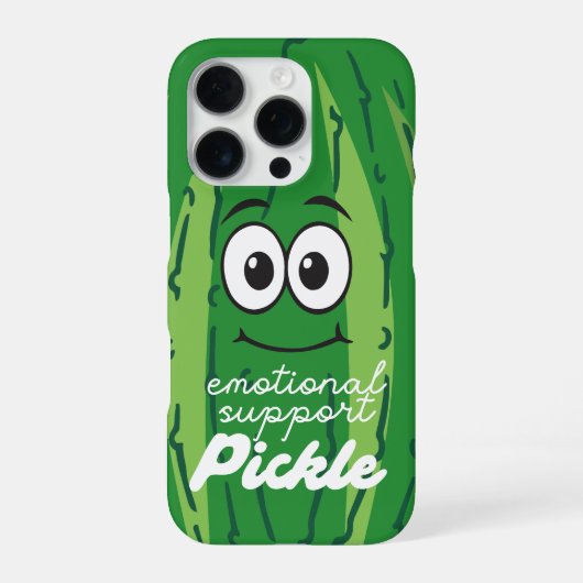 16 Pro Support émotionnel Pickle Funny Green coque iphone (Verso)