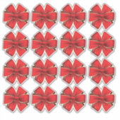 16 Red Bows Kiss Cut Package Envelope Gift 3-inch Sticker (Voorkant)