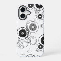 Roues dans les roues coque iphone noir et blanc