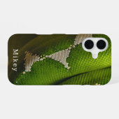 16 Serpent vert personnalisé coque iphone robuste (Verso Horizontal)