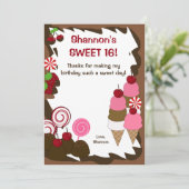 16 Snoep VLUCHTELING DANK U Bedankkaart (Staand voorkant)