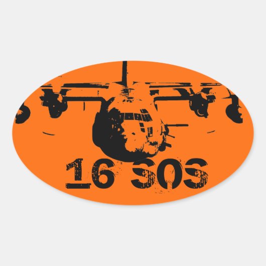 16 SOS-Sticker Ovale Sticker (Voorkant)