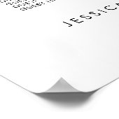 16 Tabel Elegant onze favoriete woonkaart Poster (Hoek)