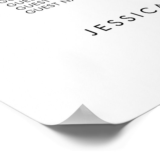 16 Tabel Elegant Wedding Guest Seating Chart Poster (Hoek)