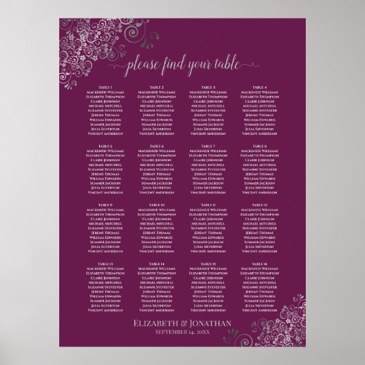 16 Tableau Argent sur le Mariage Cassis (Devant)