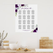 16 Tableau Boho pourpre Mariage floral tableau (Cuisine)