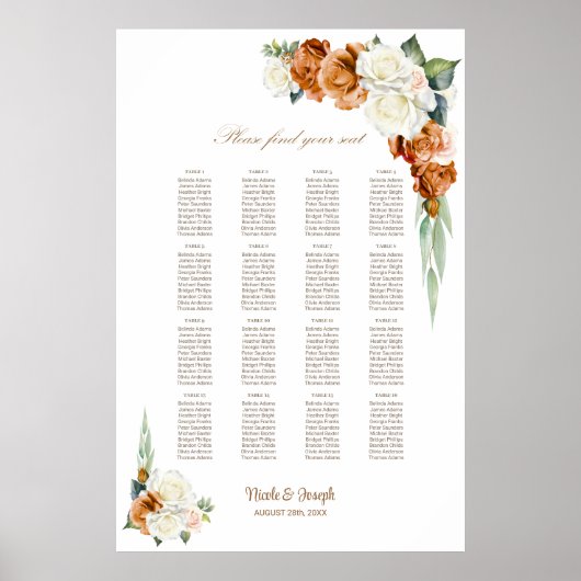 16 Tableau Brûlé Orange Blanc Platine Platine Grap (Devant)