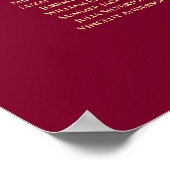 16 Tableau Élégant Burgundy & Gold Seating Chart (Coin)