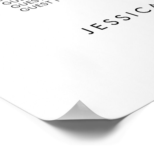 16 Tableau Élégant Mariage Sièges d'invités (Coin)