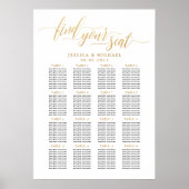 16 Tableau Or Plan de Table Mariage (Devant)