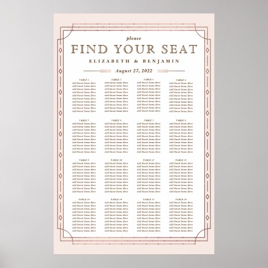 16 Tables | Décoration de Mariage Rose Poudré et O (Devant)