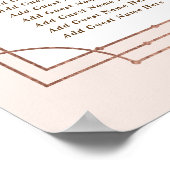 16 Tables | Mariage Art Déco Rose Pâle Dorure Rose (Coin)