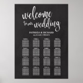 16 Tables Wedding Seating Chart Sign Chalkboard Poster (Voorkant)
