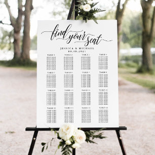 16 Tafel Grote Trouwgast Stoelen Plattegrond Poster