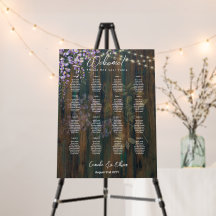 16 Tafel Rustic WISTERIA Lace SEATING CHART