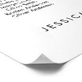 16 Tafels Onze favoriete Mensen Zitschema Plan Poster (Hoek)