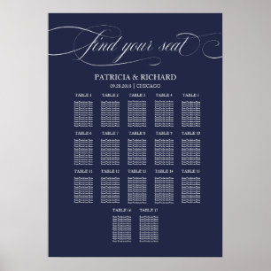 16 Tafels Trouw Stoelenkaart Bord Poster