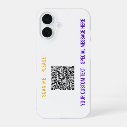 16 Votre coque iphone de code QR Exemple de texte per (Verso)