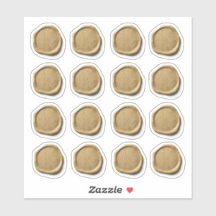 16 Wedding Envelope Faux Gold Wax Seal Sticker