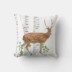 16 "x16" Sierkussen Herten Doe Woodland Buck Label