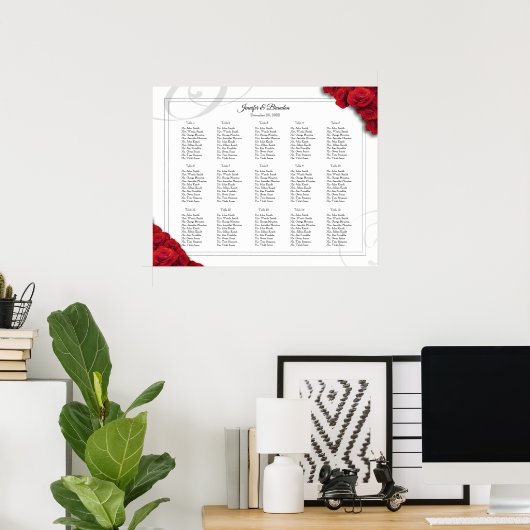 16 x 20 Roses rouges Tableau de siège (Bureau à domicile)