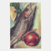 16" x 24" serviette de cuisine de poissons (Vertical)