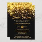 16 zestienjarige glitter Sparkles Kaart (Voorkant / Achterkant)