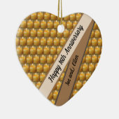 16de Jubileum van de bruiloft, Wax Keepomwille Hea Keramisch Ornament (Rechts)