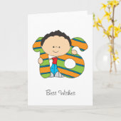 16de Verjaardag - de kaart van Groeten - Jongen (Gele Bloem)