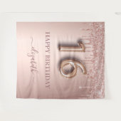 16de verjaardag van het roze roze roze roodbruin g wandkleed (Voorkant (horizontaal))