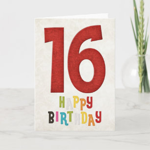 16e anniversaire Bonne carte d'anniversaire Design