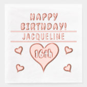 16e anniversaire Coeurs Nom Tout âge (Recto)