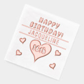 16e anniversaire Coeurs Nom Tout âge (Gauche)