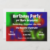 16e anniversaire de fête INVITATIONS - Abstrait (Dos)