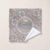 16e anniversaire de Mariage Cire, Statice, & Perid (Gant de toilette)