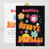 16e anniversaire Floral Flower Invitation colorée (Devant / Derrière)