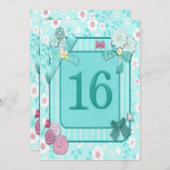 16e anniversaire invitation (Devant / Derrière)