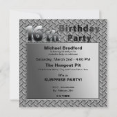 16e ANNIVERSAIRE INVITATION - MÉTAL (Dos)