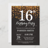 16e anniversaire Invitation Parties scintillant d' (Devant)