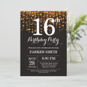 16e anniversaire Invitation Parties scintillant d' (Debout devant)