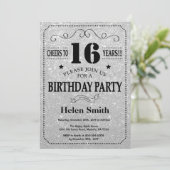 16e anniversaire Invitation Parties scintillant no (Debout devant)