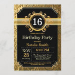 16e anniversaire Invitation Parties scintillant no<br><div class="desc">16e anniversaire Invitation avec Arrière - plan de Parties scintillant noir et or. Anniversaire adulte. Hommes ou femmes, anniversaire. Enfants Garçon ou fille Ado Anniversaire adolescente Invitation . 13e 15e 16e 18e 20e 21e 30e 40e 50e 60e 70e 80e 90e 100e. N'Importe Quel Âge. Pour plus de personnalisation, cliquez sur...</div>