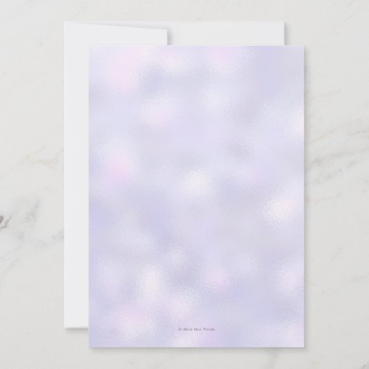 16e anniversaire Invitation violet et or (Dos)