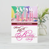 16e anniversaire Invitations de la fête surprise (Debout devant)