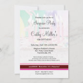 16e anniversaire Invitations de la fête surprise (Dos)