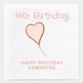 16e anniversaire Nom du coeur Âge (Recto)