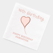 16e anniversaire Nom du coeur Âge (Gauche)