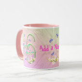 16e anniversaire papillon de jardin Mug (Devant gauche)