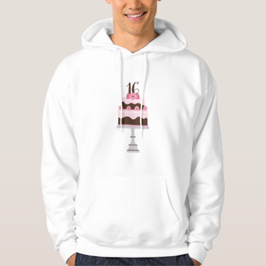 16e Birthday Cake Hoodie (Voorkant)