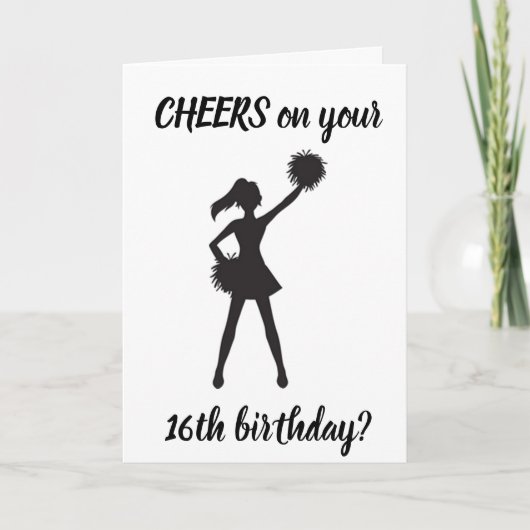 **16e BIRTHDAY** CHEERT VOOR U!!! Kaart (Voorkant)